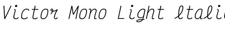 Victor Mono Light Italic.otf