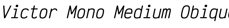 Victor Mono Medium Italic.otf