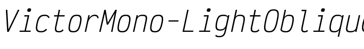 Victor Mono Light Italic.otf