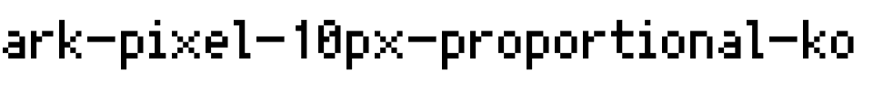 Ark Pixel 10px proportional ko Regular.otf