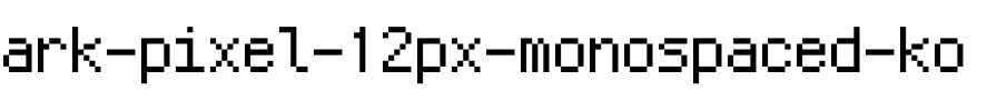 Ark Pixel 12px monospaced ko Regular.otf