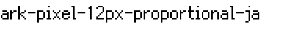 Ark Pixel 12px proportional ja Regular.otf