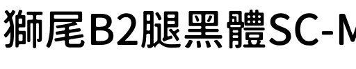 獅尾B2腿黑體SC-Medium Medium.ttf