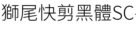 獅尾快剪黑體SC-Light Light.ttf