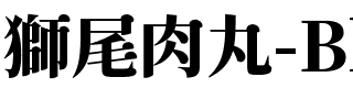 獅尾肉丸-Black Black.ttf