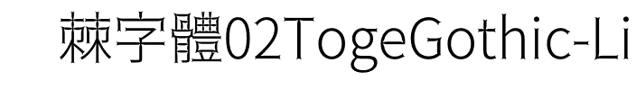 02棘ゴシック細 Regular.otf